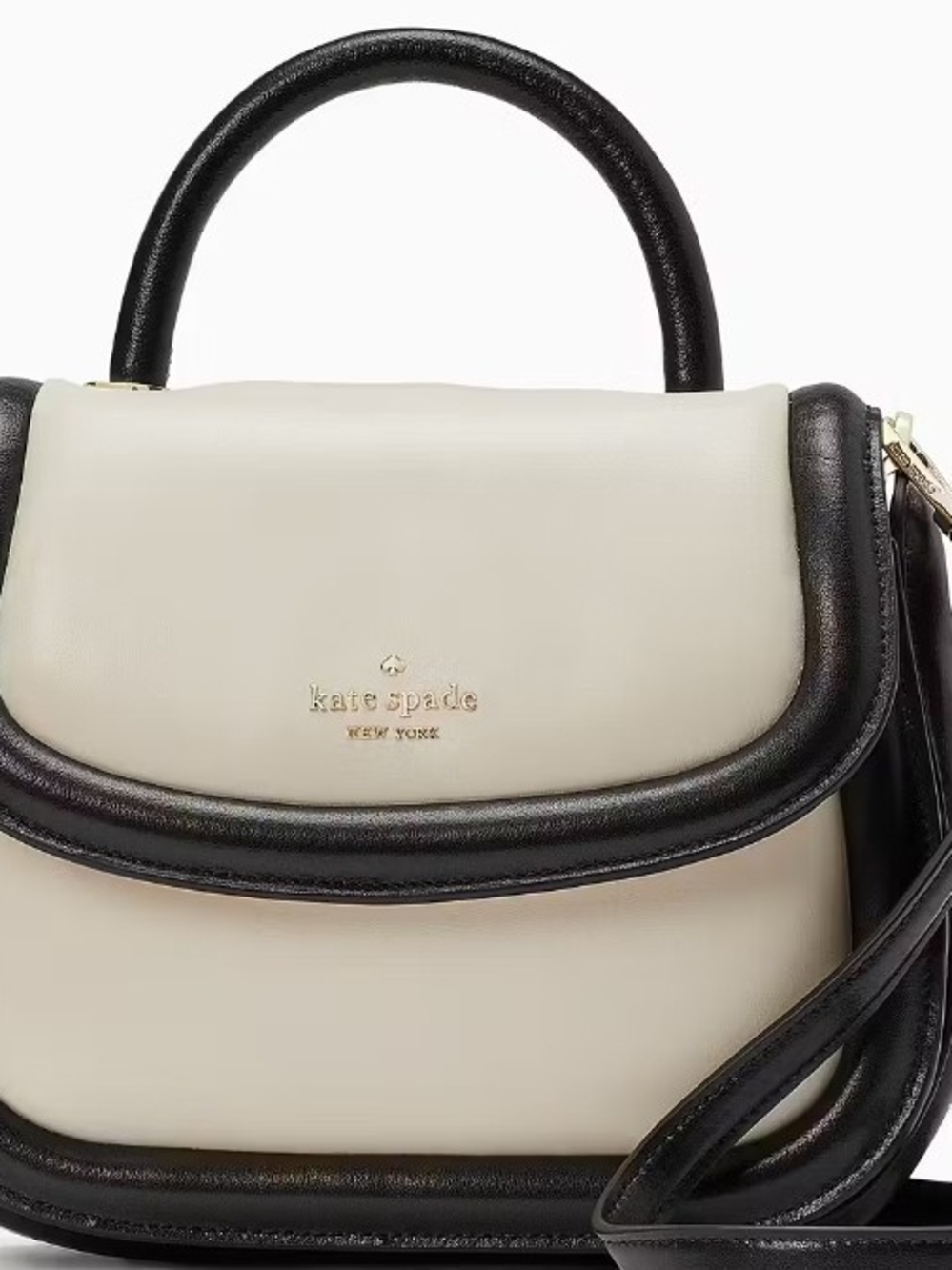kate spade Cream and Black Two-Tone Top-Handle Satchel